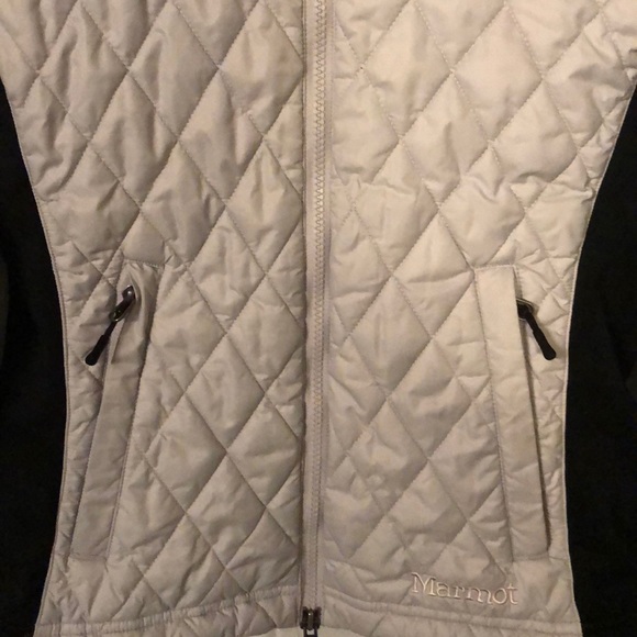Marmot Gray with Black Quilted Zippered Jacket - Picture 2 of 8